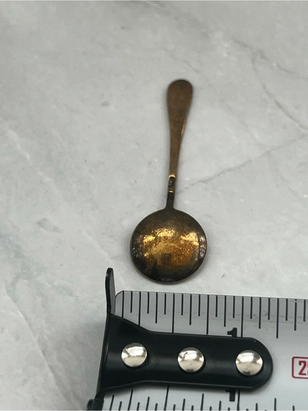 Vintage Soviet-era 875 silver miniature salt spoon